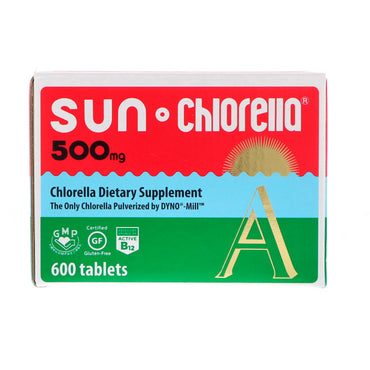 Sun Chlorella, Sun Chlorella A, 500 mg, 600 tabletter