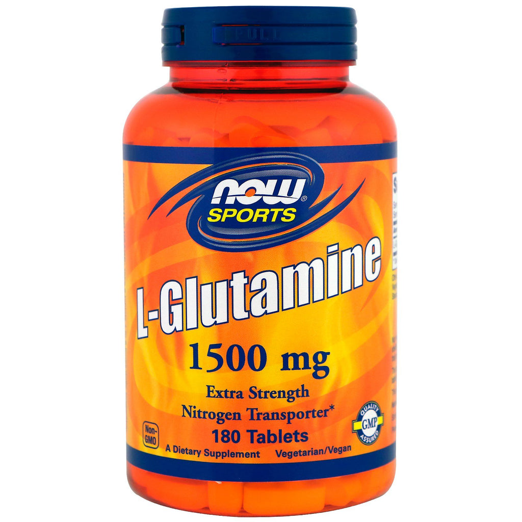 Nå mat, sport, L-glutamin, 1500 mg, 180 tabletter