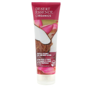 Desert Essence, s, Hand and Body Lotion, Tropical Coconut, 8 fl oz (237 ml)