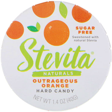 Stevita, Naturals, Sugar Free Hard Candy, Outrageous Orange, 1.4 oz (40 g)