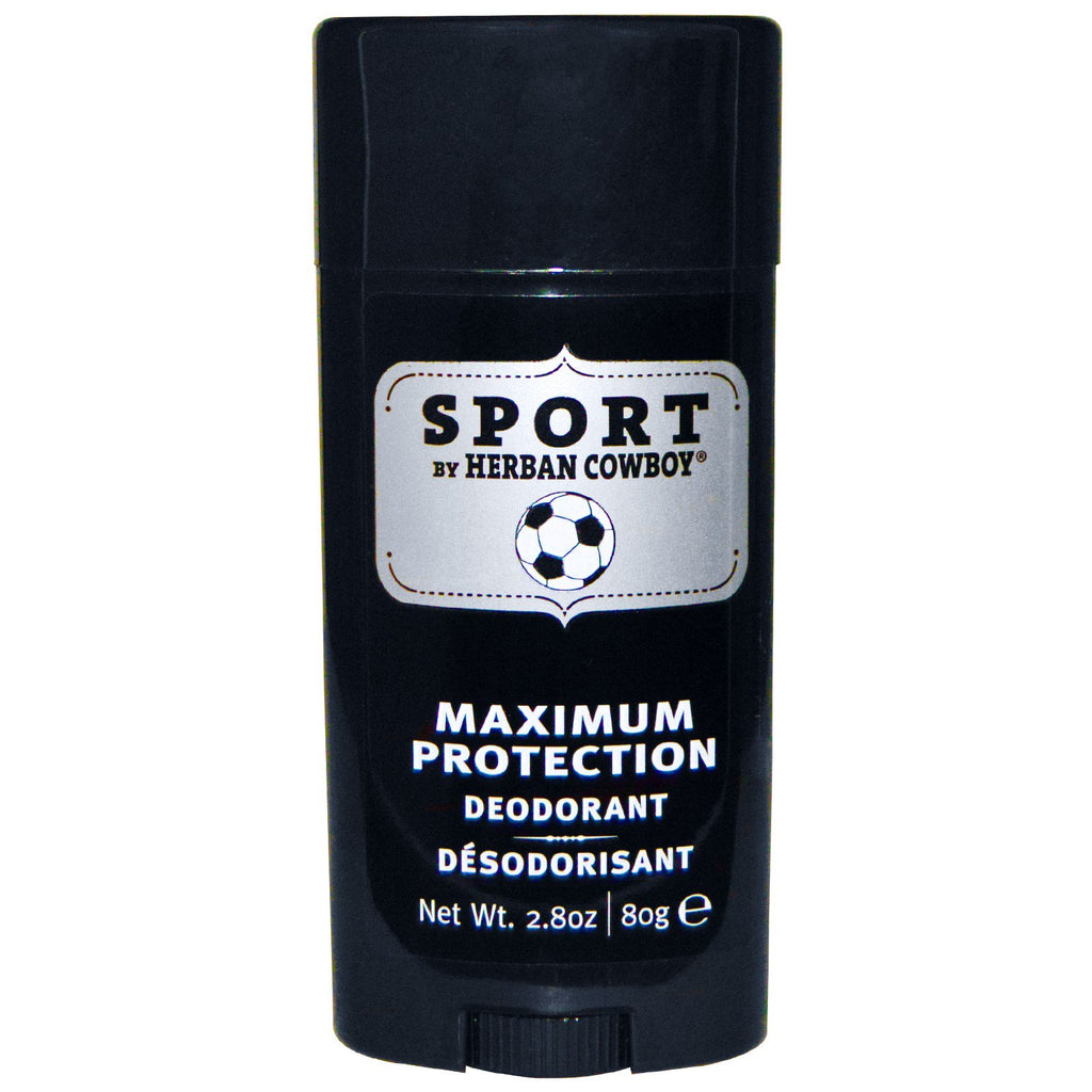 Herban Cowboy, Sport, maksimal beskyttelsesdeodorant, 2,8 oz (80 g)