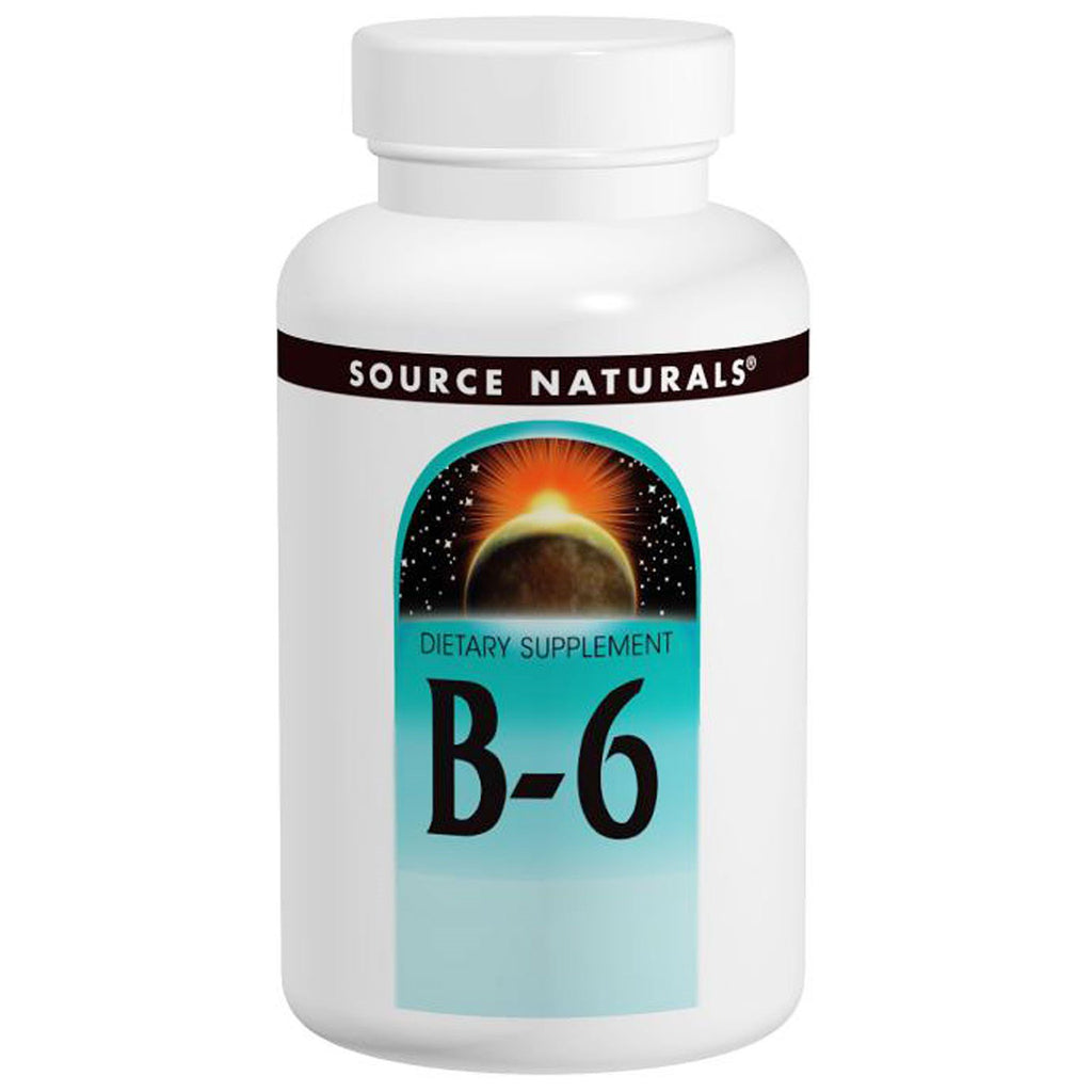 Source Naturals, vitamina B-6, 100 mg, 100 compresse