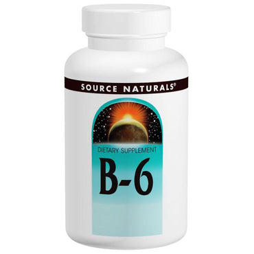 Source Naturals, Vitamine B-6, 100 mg, 100 comprimés