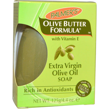 Palmer's, oliven smør formel med vitamin E, ekstra jomfru olivenolie sæbe, 4,4 oz (125 g)