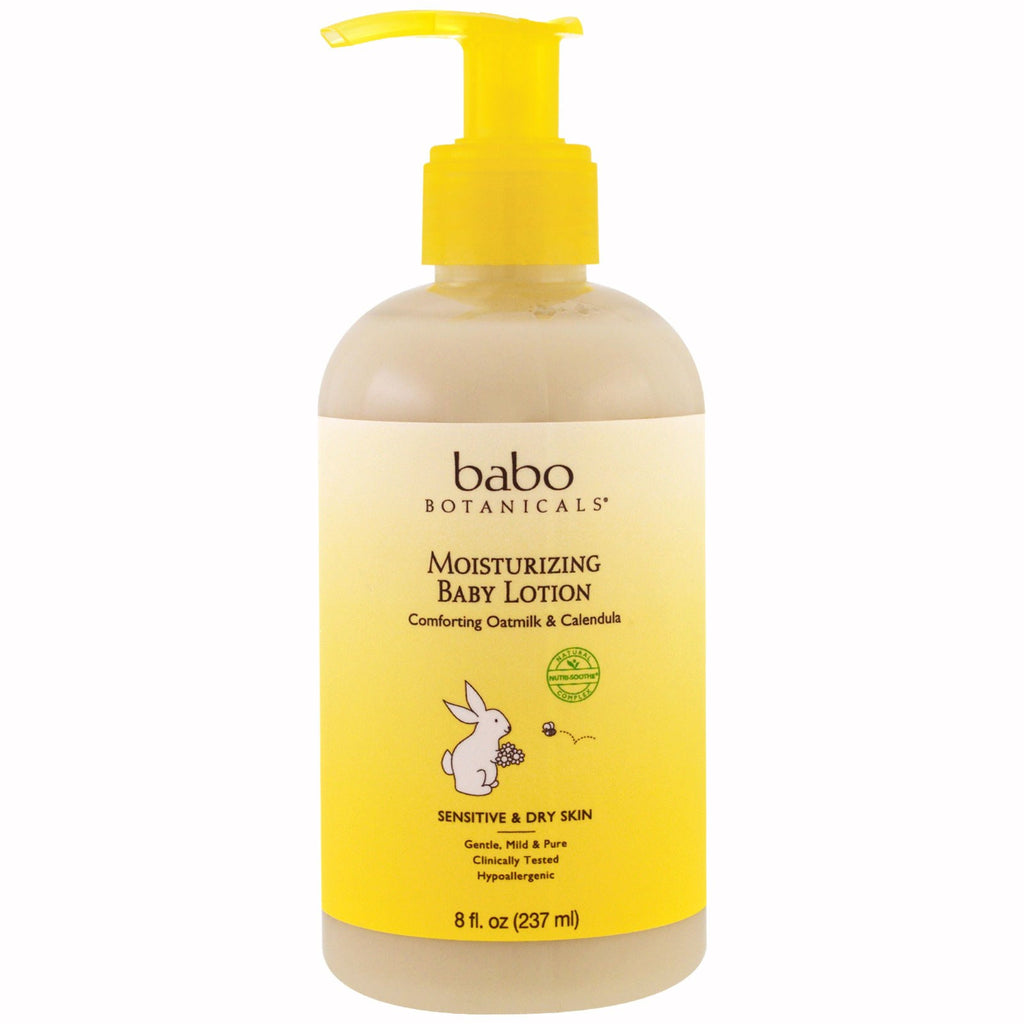 Babo Botanicals Lotion hydratante pour bébé au lait d'avoine et au calendula 8 fl oz (237 ml)