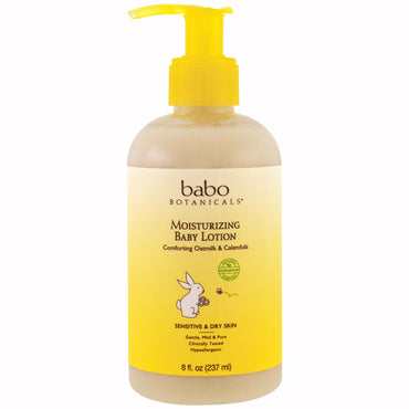 Babo Botanicals Lotion hydratante pour bébé au lait d'avoine et au calendula 8 fl oz (237 ml)