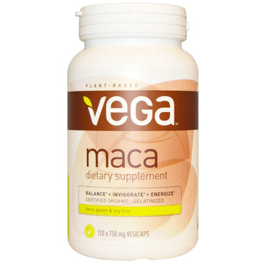 Vega, Maca, 750 mg, 120 gélules végétariennes