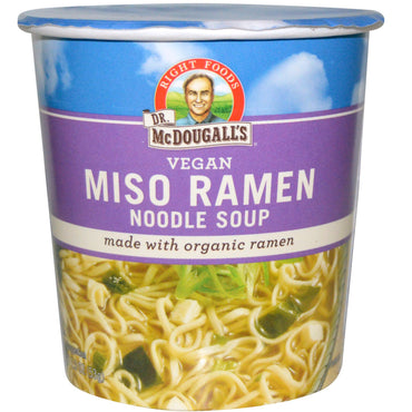 Dr. McDougall's, Miso Ramen nudelsuppe, 1,9 oz (53 g)