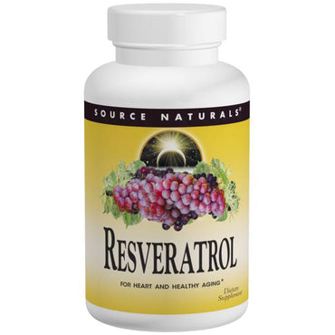 Source naturals, resveratrol, 60 comprimidos