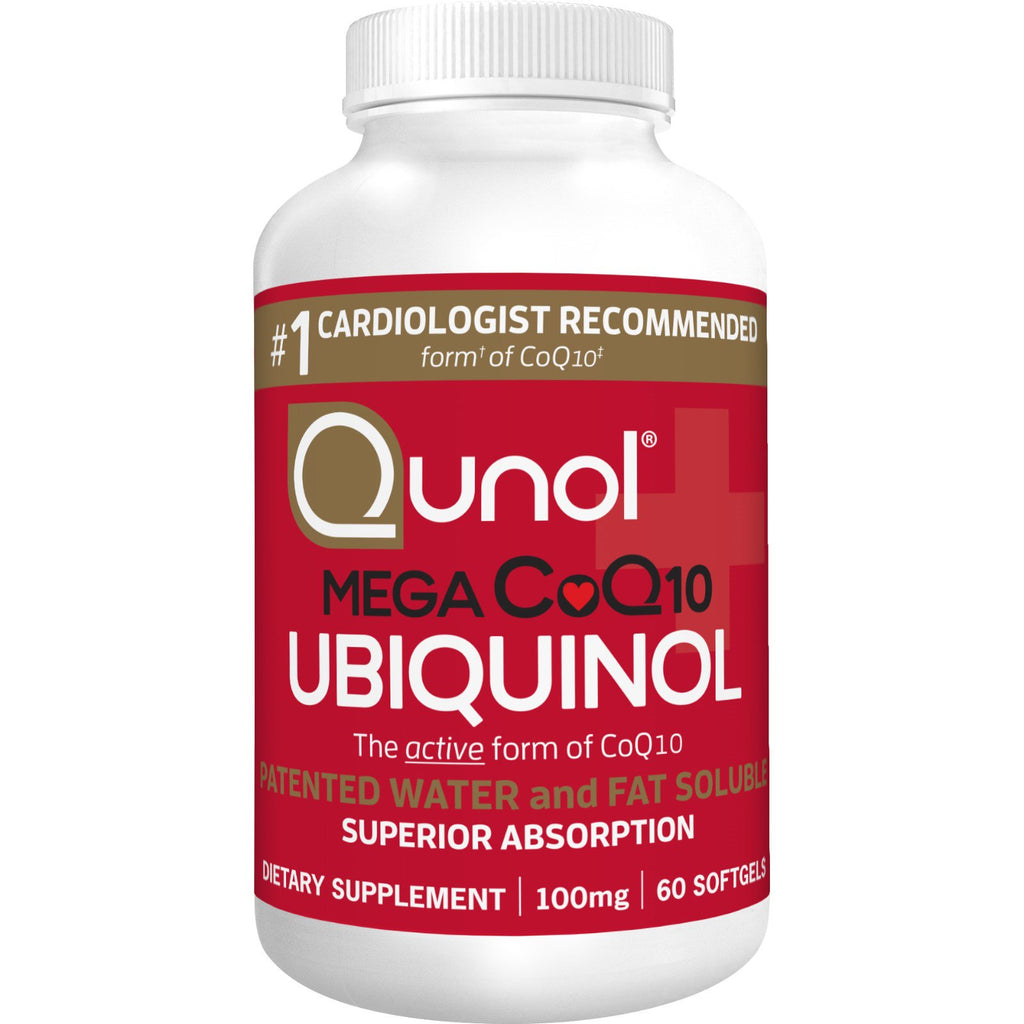 Qunol, Ubichinolo Mega CoQ10, 100 mg, 60 capsule molli