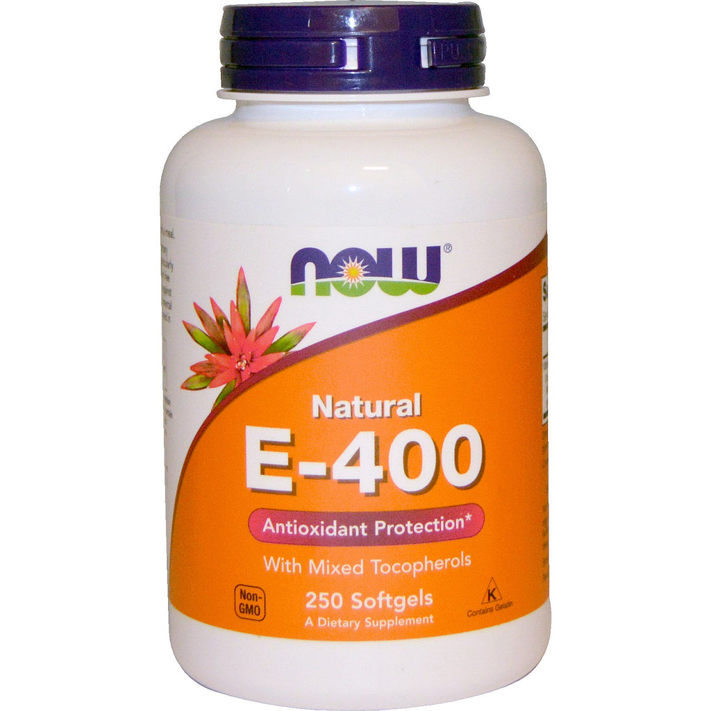 Now Foods, E-400 naturel avec des tocophérols mélangés, 250 gélules