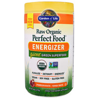 Garden of Life, Raw  Perfect Food, Energizer, Pomegranate - Yerba Mate, 9.8 oz (279 g)