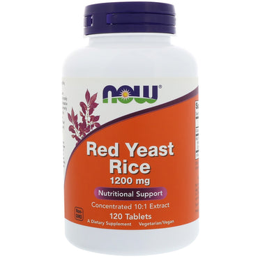 Now Foods, Red Yeast Rice, 1200 mg, 120 Tablets