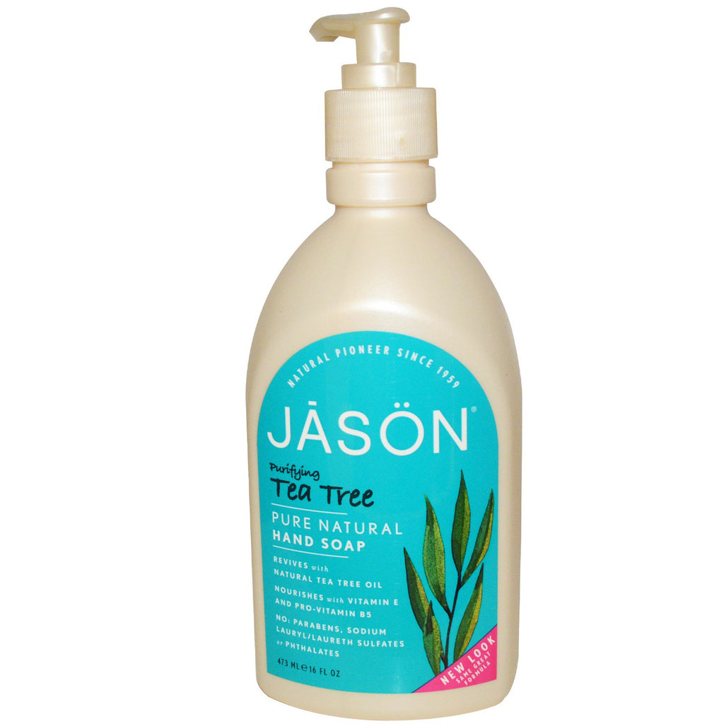 Jason Natural, sapone per le mani, melaleuca purificante, 473 ml (16 fl oz)