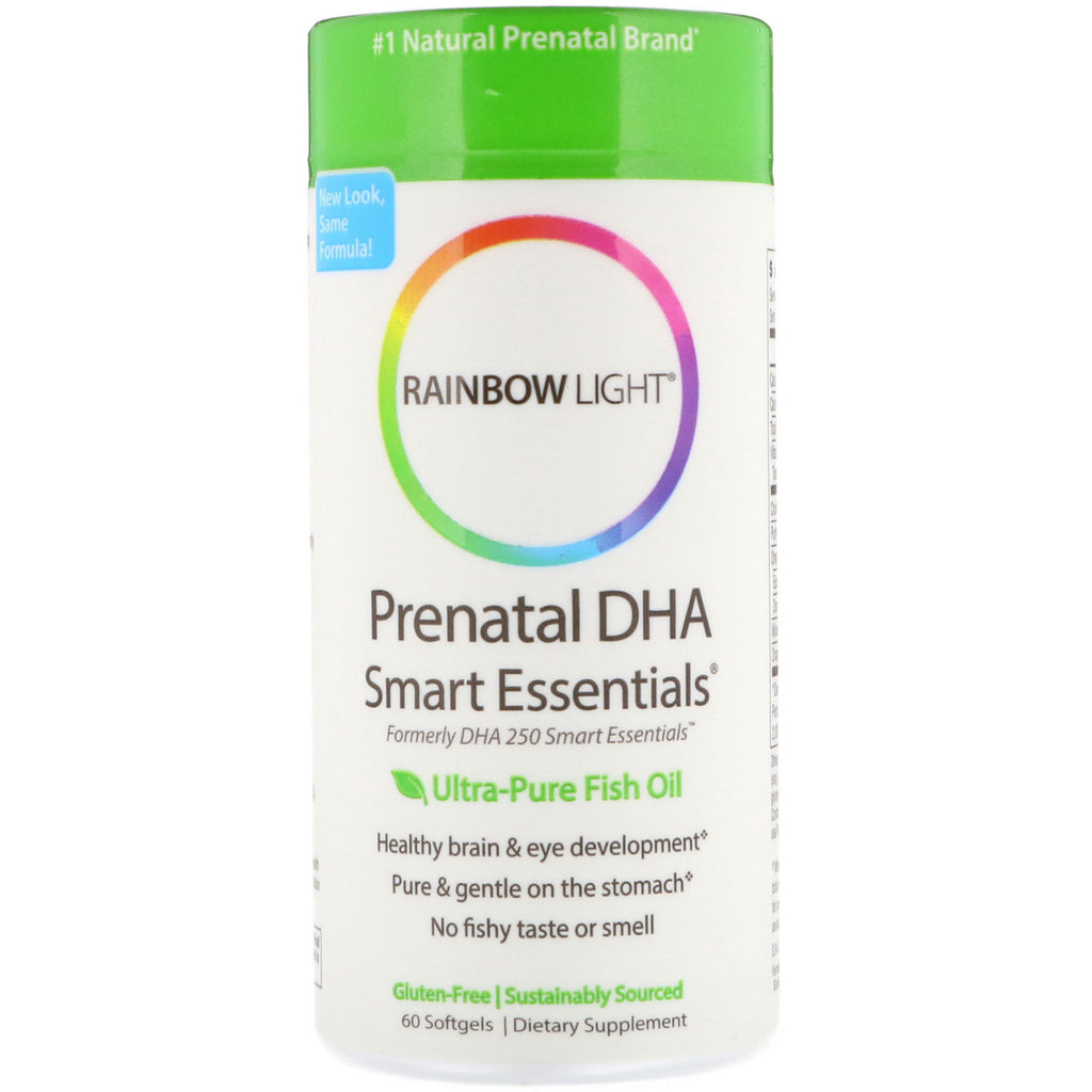 Rainbow Light, DHA prenatal, Smart Essentials, 60 cápsulas blandas