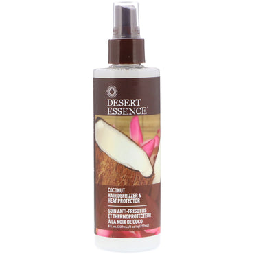 Desert Essence, Defrizzer pentru păr de nucă de cocos și Protector de căldură, 8,5 fl oz (237 ml)