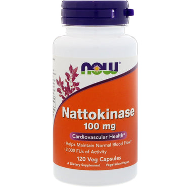 Now Foods, Nattokinasa, 100 mg, 120 cápsulas vegetales