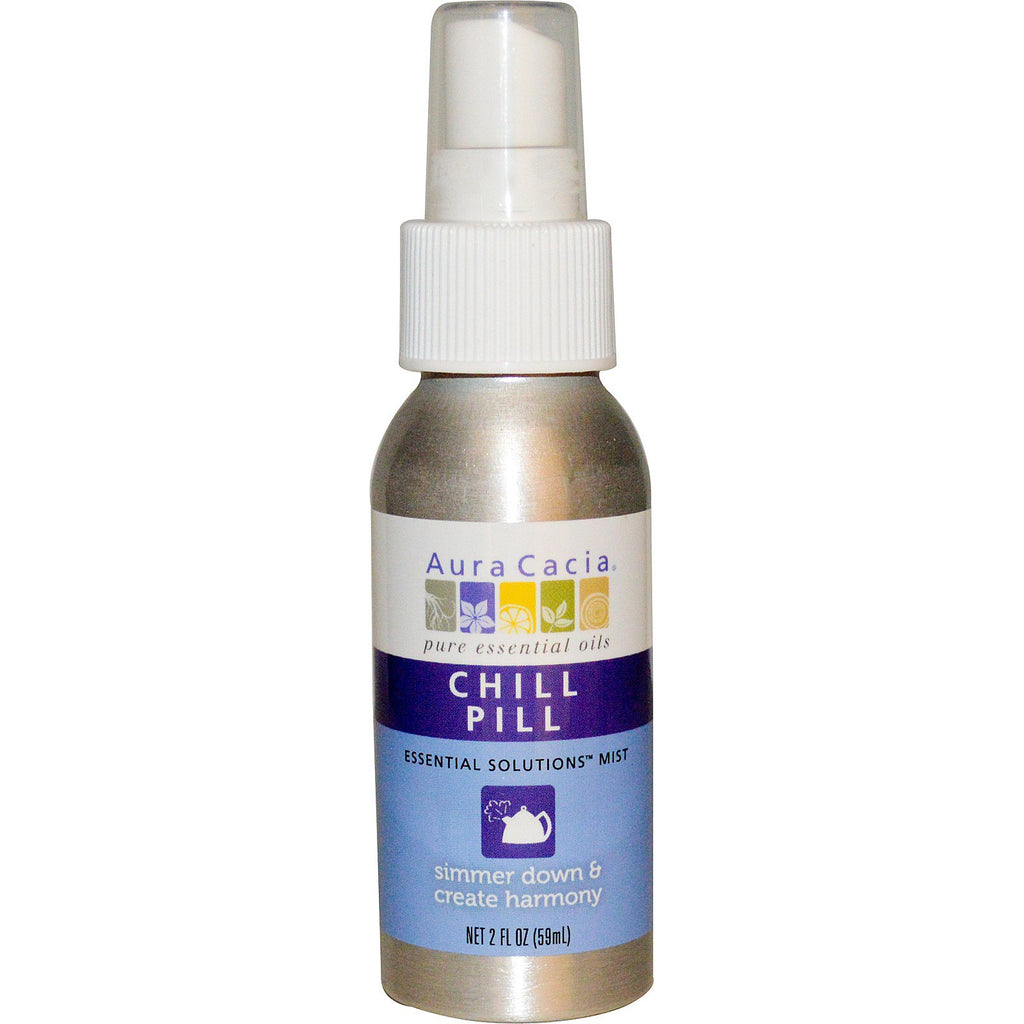 Aura Cacia, Chill Pill, Essential Solutions Mist, 2 fl oz (59 ml)