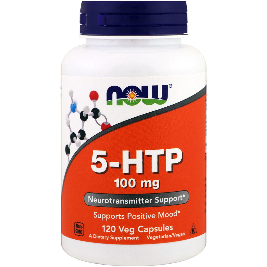Nu voedingsmiddelen, 5-HTP, 100 mg, 120 plantaardige capsules