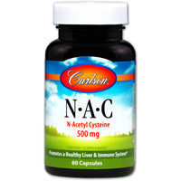 Carlson Labs, N-A-C, 500 mg, 60 Capsules