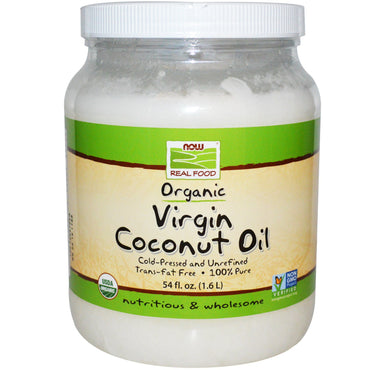 Now Foods, Real Food, Virgin Coconut Oil, 54 fl oz (1,6 L)