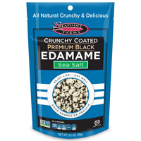 Seapoint Farms, Edamame noir de qualité supérieure enrobé croquant, sel de mer, 3,5 oz (99 g)