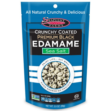 Seapoint Farms, Crunchy Coated Premium Black Edamame, Sea Salt, 3.5 oz (99 g)