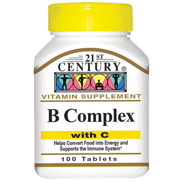 21. århundrede, B-kompleks, med C, 100 tabletter