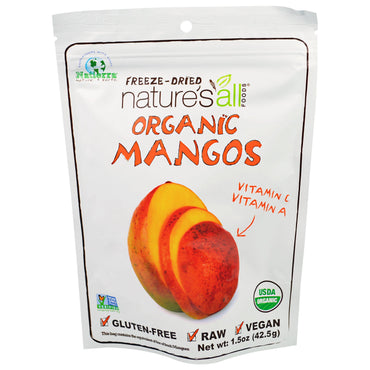Natierra Nature's All, lyophilisée, mangue, 1,5 oz (42,5 g)