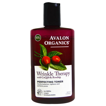 Avalon s, Terapia de arrugas, con CoQ10 y rosa mosqueta, tónico perfeccionador, 8 fl oz (237 ml)