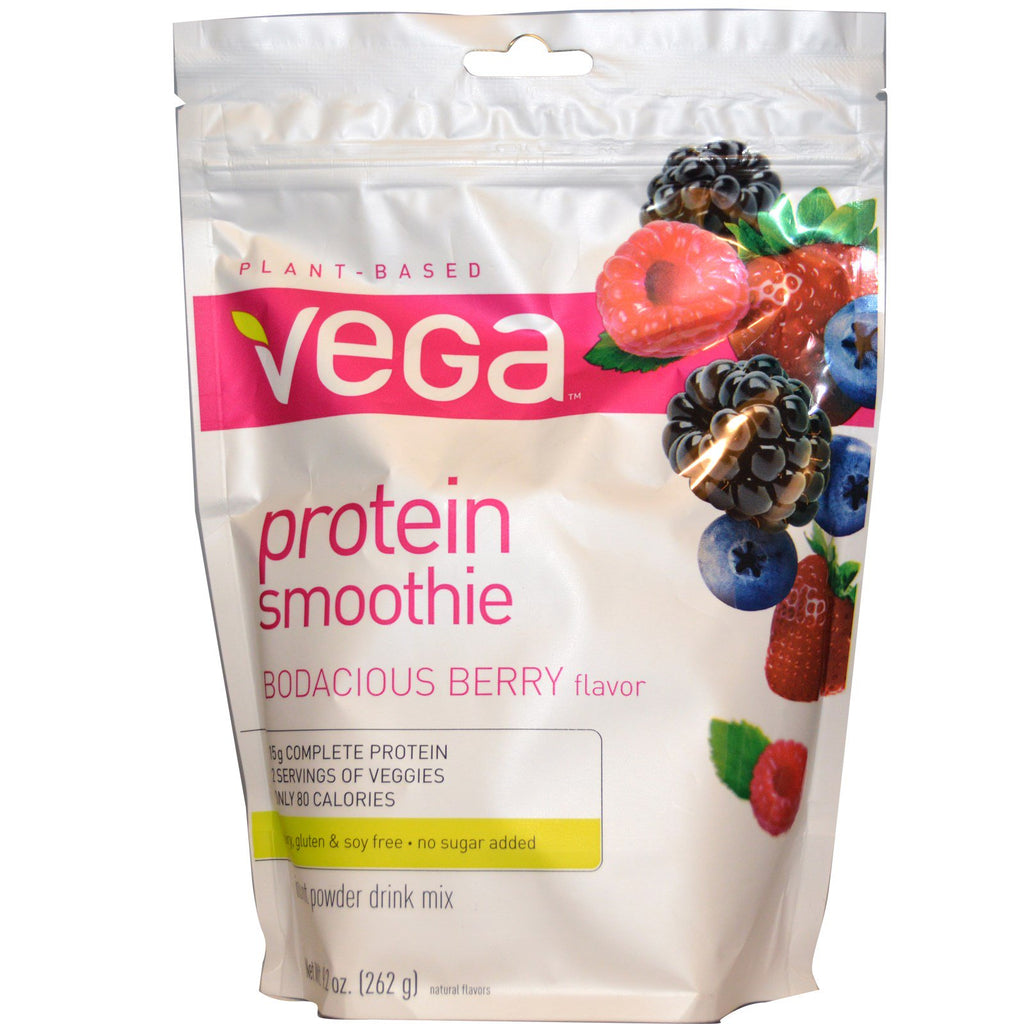 Vega, Smoothie cu proteine, Bodacious Berry, 9,2 oz (262 g)
