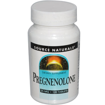 Source Naturals, Pregnenolona, ​​25 mg, 120 tabletas