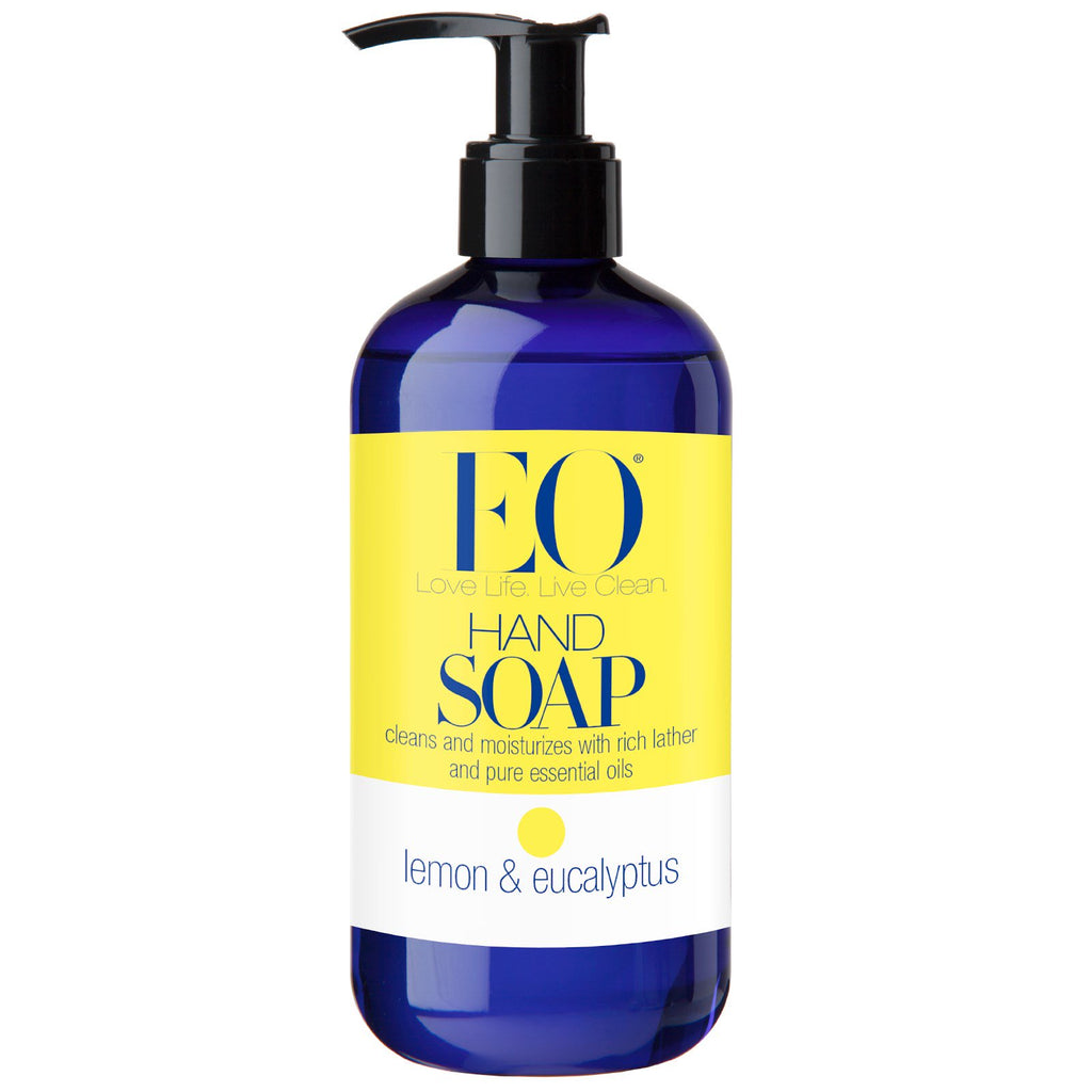 EO Products, صابون لليدين، بالليمون والأوكالبتوس، 12 أونصة سائلة (355 مل)