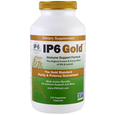 IP-6 internationaal, IP6 goud, immuunondersteunende formule, 240 vegetarische capsules