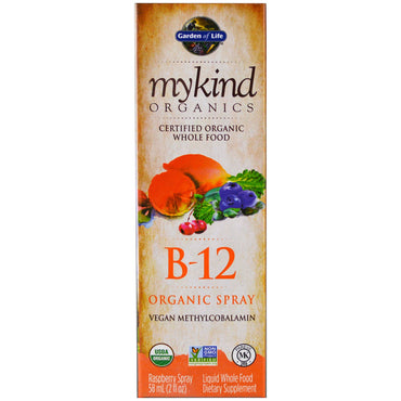 Garden of Life, MyKind's, Spray B-12, Framboesa, 58 ml (2 oz)