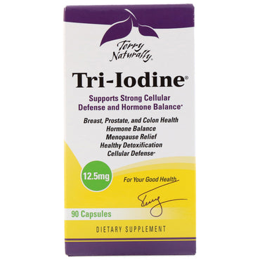 EuroPharma, Terry Naturally, Tri-Iodine, 12.5 mg, 90 Capsules