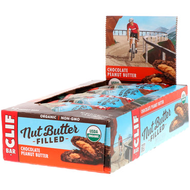 Clif Bar  Nut Butter Filled Energy Bar Chocolate Peanut Butter 12 Energy Bars 1.76 oz (50 g) Each