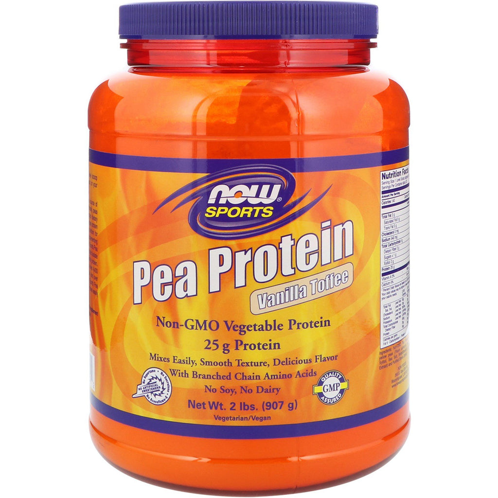 Now Foods, Sports, Pea Protein, Vanilla Toffee, 2 lbs (907 g)