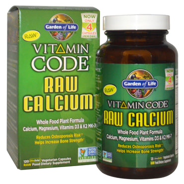 Garden of Life, Vitamin Code, Rå Calcium, 120 UltraZorbe vegetariske kapsler