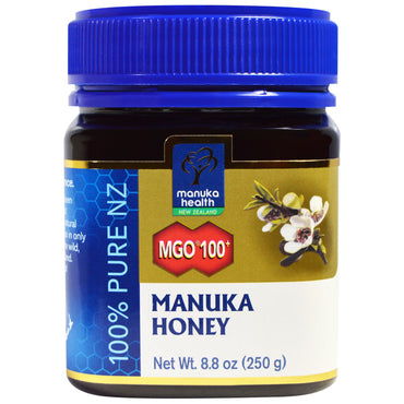 Manuka Health, 마누카 꿀, MGO 100+, 250g(8.8oz)