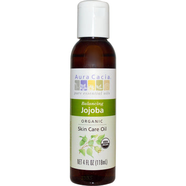 Aura Cacia, olio per la cura della pelle, jojoba riequilibrante, 4 fl oz (118 ml)
