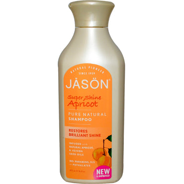 Jason Natural, Champú puro natural, albaricoque súper brillante, 473 ml (16 oz. líq.)
