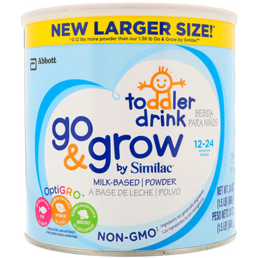 Similac, bebida para niños pequeños, Go & Grow, 12 a 24 meses, 24 oz (680 g)