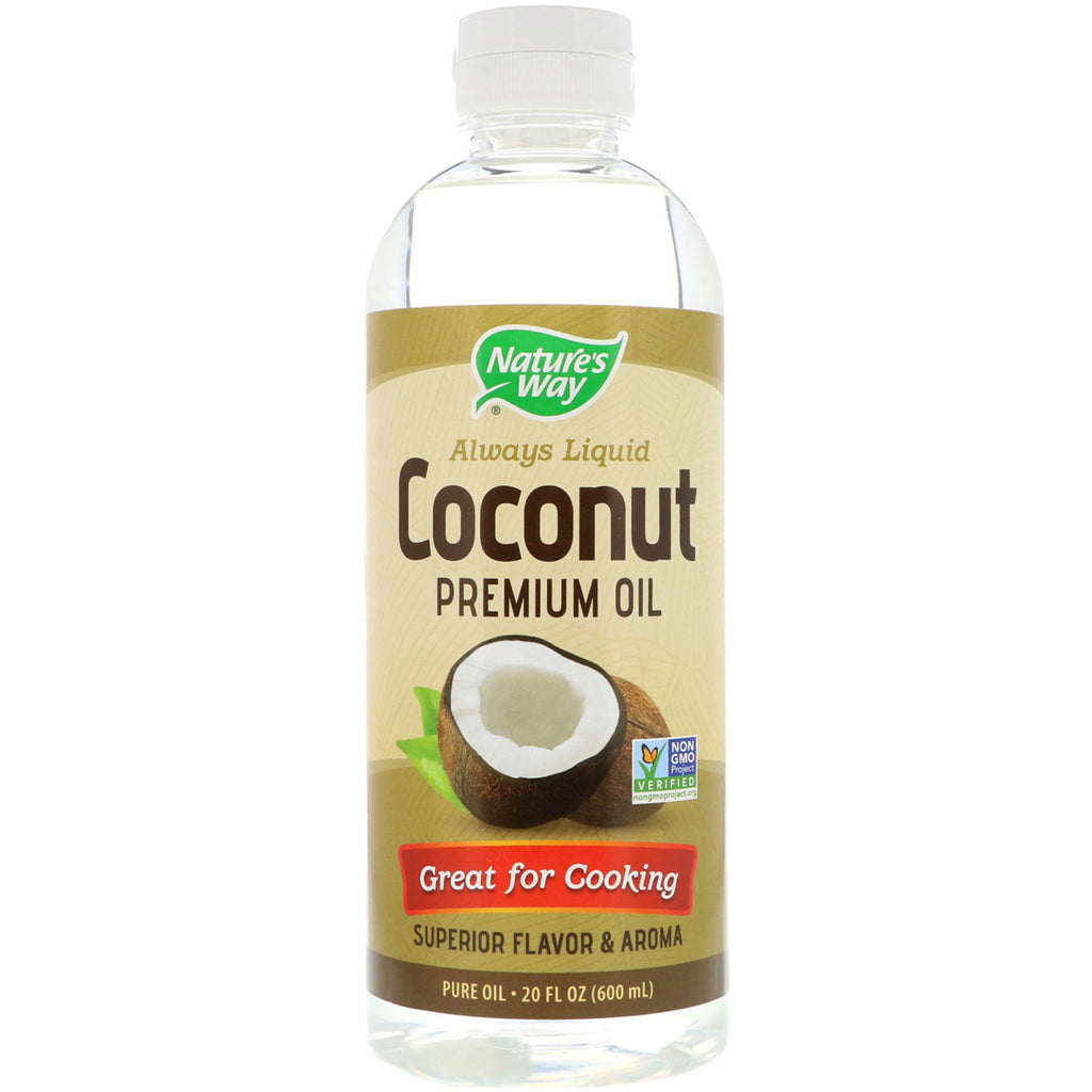 Nature's Way, Płynny olej kokosowy Premium, 20 uncji (600 ml)