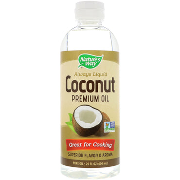 Nature's Way, Huile de noix de coco liquide de qualité supérieure, 20 fl oz (600 ml)