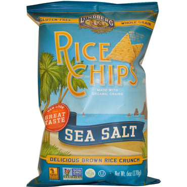 Lundberg, chips de arroz, sal marina, 6 oz (170 g)