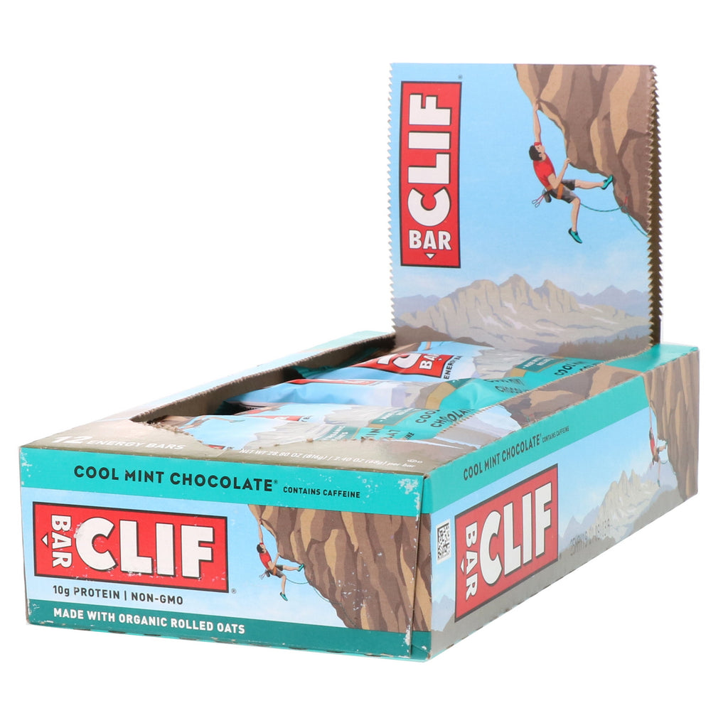Clif Bar Energy Bar Cool Mint Chocolade 12 repen, 68 g (2,40 oz) elk