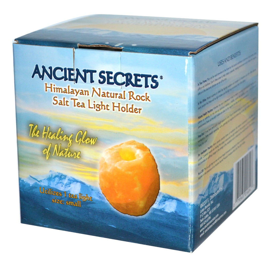 Ancient Secrets, Lotus Brand Inc., roche naturelle de l'Himalaya, photophore en sel, petit, utilise 1 bougie chauffe-plat
