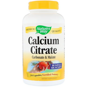 Nature's Way, Calcium Citrate, 250 Capsules