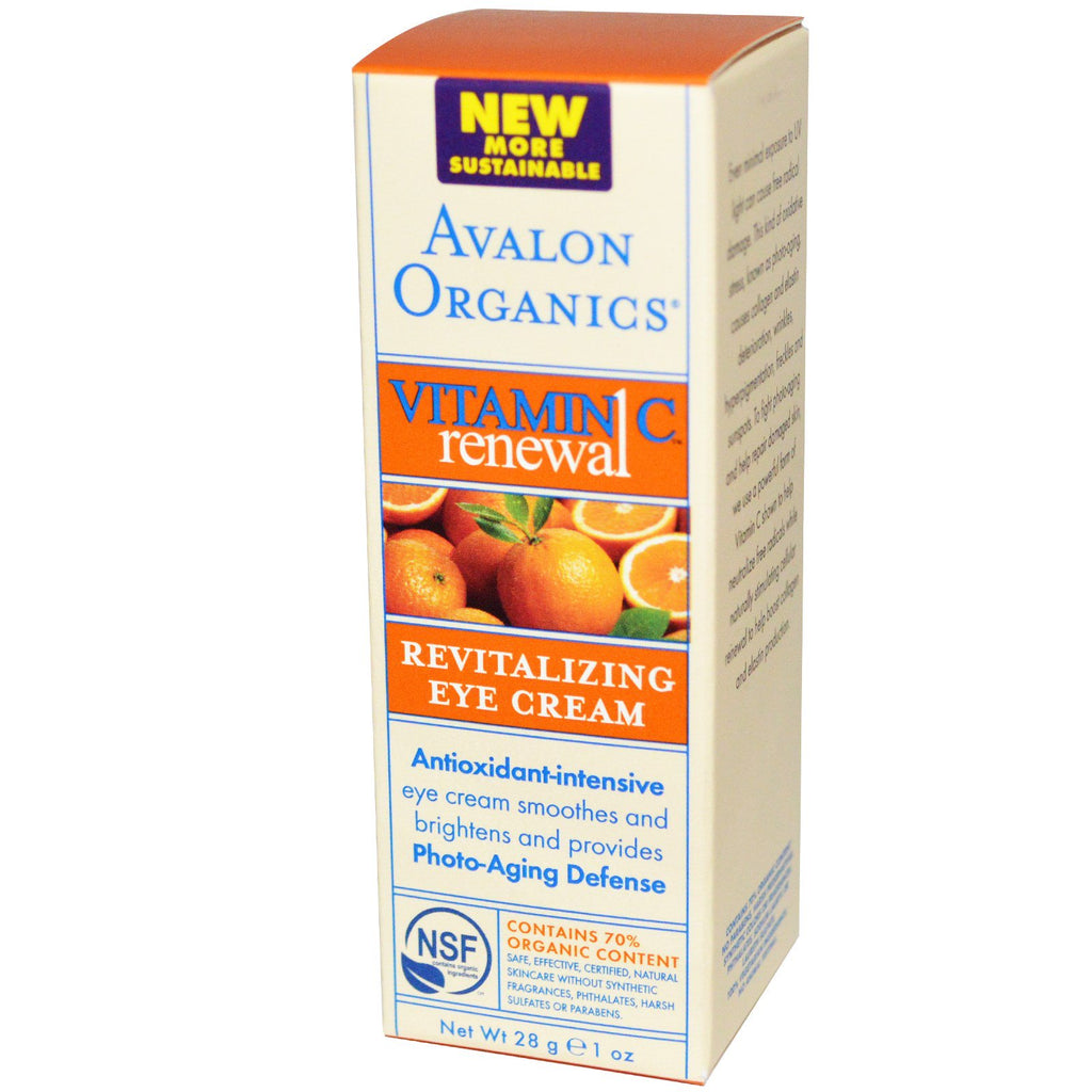Avalon s, Vitamin C Renewal, Revitalizing Eye Cream, 1 ออนซ์ (28 ก.)